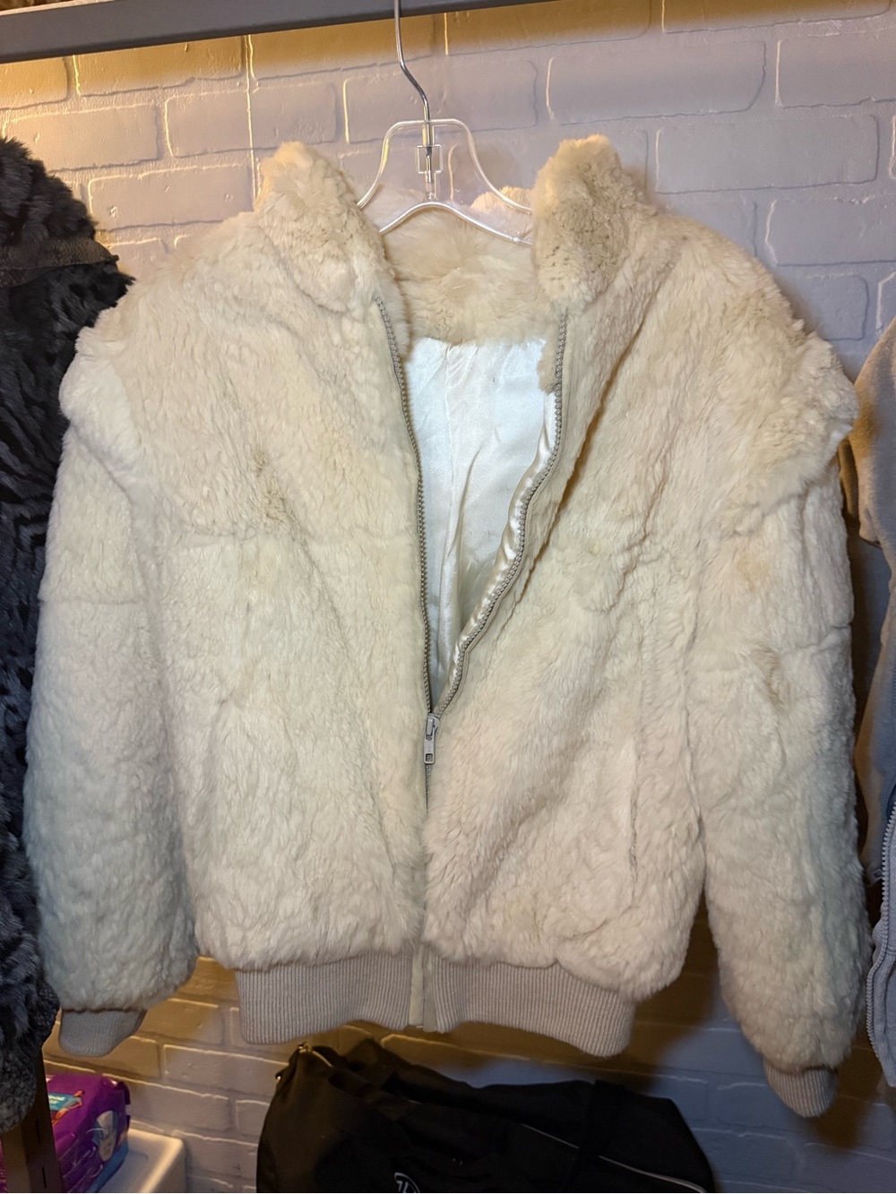 Rabbit fur coat